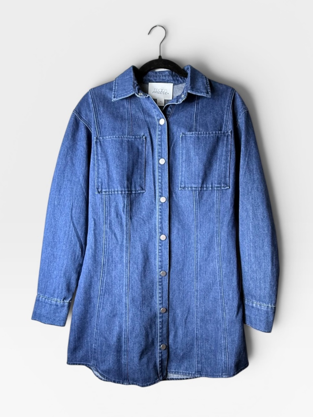 Mare Mare Anthropologie Denim Shirt Dress Size XS Blue Jean Mini (J)